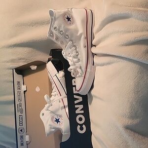 White High Top Converse Womans